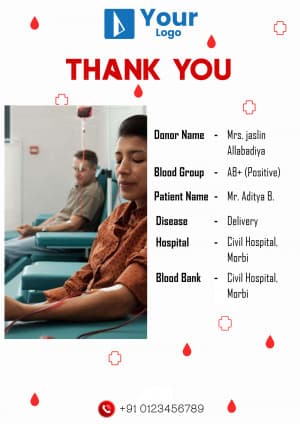 Blood Donation Invitation Social Media template