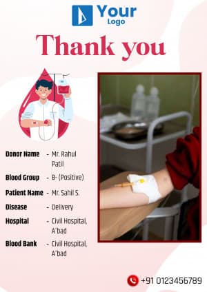Blood Donation Invitation template