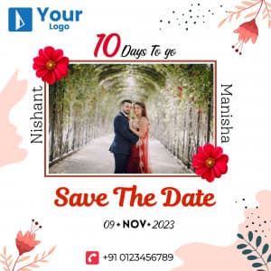 Save The Date facebook ad banner