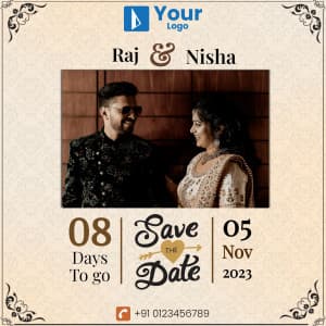 Save The Date Social Media template