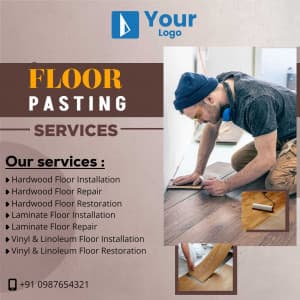 Floor Pasting Services creative template
