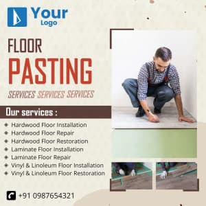 Floor Pasting Services Facebook Poster