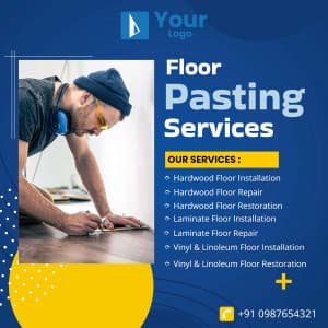 Floor Pasting Services poster Maker