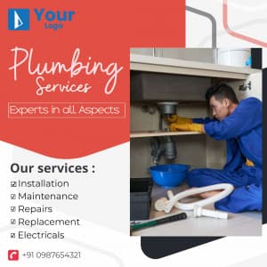 Plumbing Services Facebook Poster