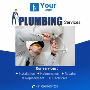 Plumbing Services Instagram Post template