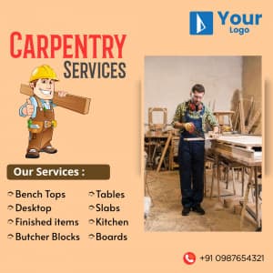 Carpenter Services Facebook Poster