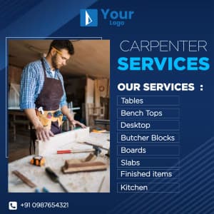 Carpenter Services Instagram Post template