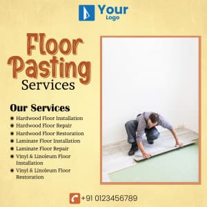 Floor Pasting Services Social Media template