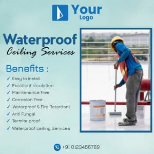 WaterProof Ceiling Services facebook template