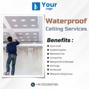 WaterProof Ceiling Services Social Media template