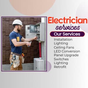 Electrician Services Social Media poster