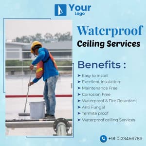 WaterProof Ceiling Services Instagram Post template