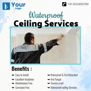 WaterProof Ceiling Services Facebook Poster