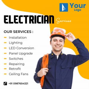 Electrician Services facebook template