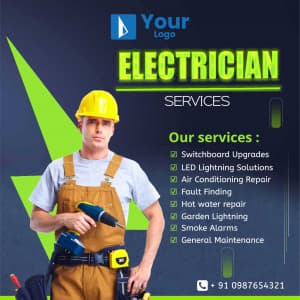 Electrician Services facebook ad banner