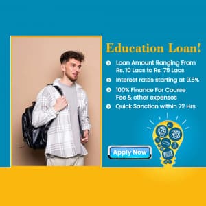 Providing Education Loans facebook ad banner