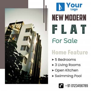 Sale Flat And Home Facebook Poster