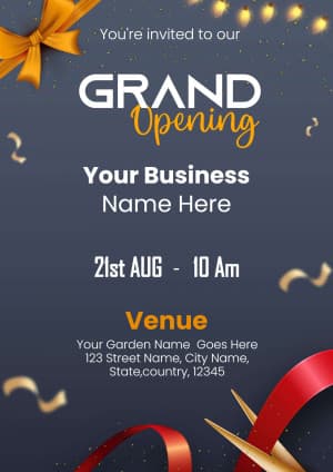 Grand Opening  (Invitation) custom template