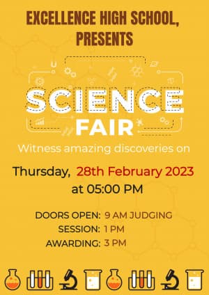 Science Fair facebook ad banner