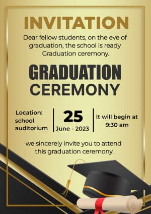 Graduation Ceremony Facebook Poster