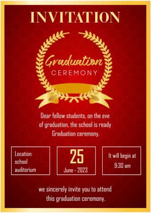 Graduation Ceremony poster Maker