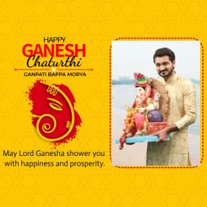 Ganesh Chaturthi Wishes Templates Facebook Poster