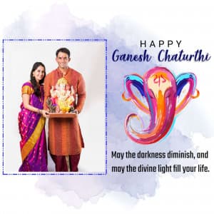 Ganesh Chaturthi Wishes Templates facebook ad banner