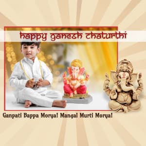 Ganesh Chaturthi Wishes Templates poster Maker