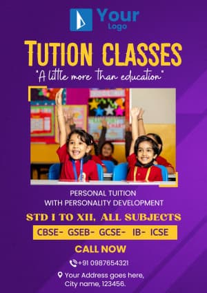 Tution Classes (A4) Instagram banner