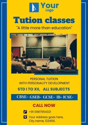 Tution Classes (A4) banner