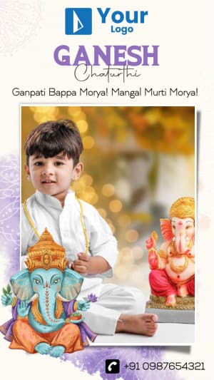 Ganesh Chaturthi Story marketing flyer
