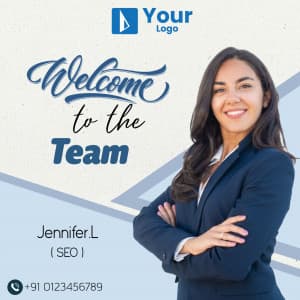 Welcome Employee Social Media template