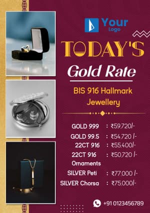 Gold Rate (Poster) Instagram Post template