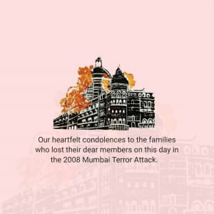 Mumbai Attack Remembrance Day whatsapp status poster