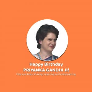 Priyanka Gandhi Birthday poster Maker