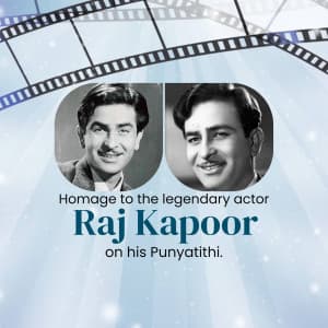 Raj Kapoor Punyatithi greeting image