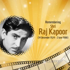 Raj Kapoor Punyatithi marketing poster