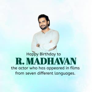 R. Madhavan Birthday poster Maker