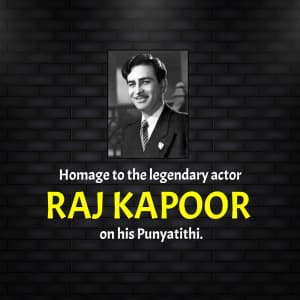 Raj Kapoor Punyatithi creative image