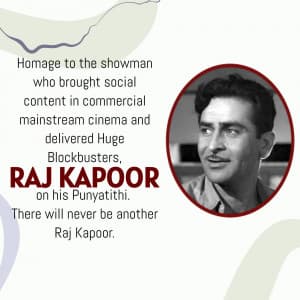 Raj Kapoor Punyatithi whatsapp status poster
