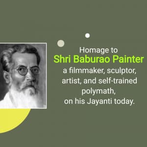 Baburao Painter Jayanti whatsapp status poster