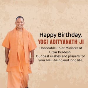 Yogi Adityanath Birthday creative image