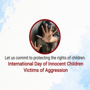 International Day of Innocent Children Victims of Aggression event advertisement