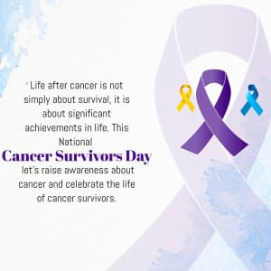 Cancer Survivors Day whatsapp status poster