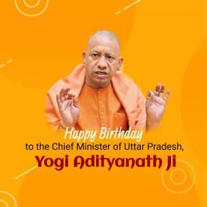 Yogi Adityanath Birthday poster Maker