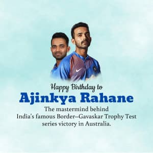 Ajinkya Rahane Birthday graphic