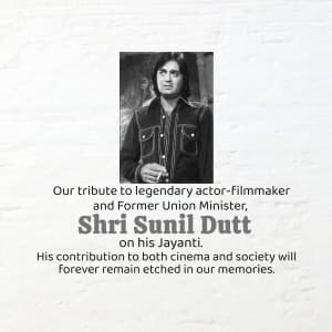 Sunil Dutt Jayanti creative image