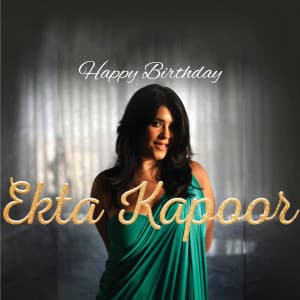 Ekta Kapoor Birthday Facebook Poster