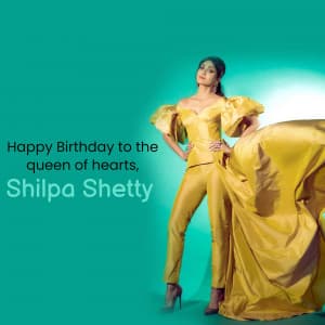 Shilpa Shetty Birthday marketing poster