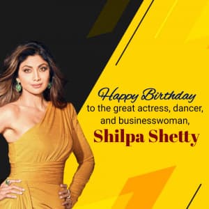 Shilpa Shetty Birthday graphic